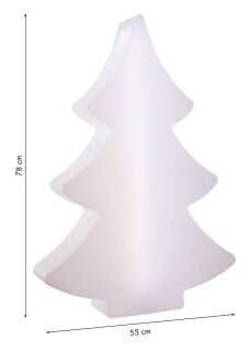 8 Seasons Design Dekoleuchte Shining Tree LED RGB 78 cm weiß