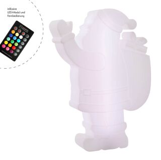 8 Seasons Design Dekoleuchte Shining Santa LED RGB 78 cm weiß