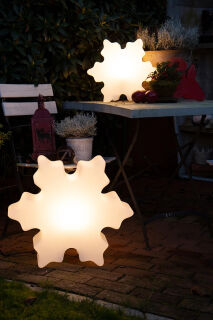 8 Seasons Design Dekoleuchte Shining Crystal LED RGB 60 cm weiß