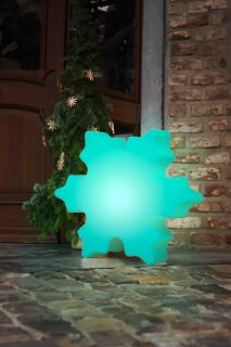 8 Seasons Design Dekoleuchte Shining Crystal LED RGB 60 cm weiß