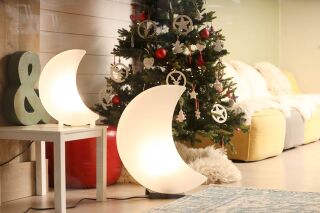 8 Seasons Design Dekoleuchte Shining Moon 60 cm weiß