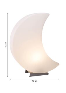 8 Seasons Design Dekoleuchte Shining Moon LED RGB 60 cm weiß