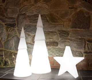 8 Seasons Design Dekoleuchte Shining Tree rund 55 cm weiß