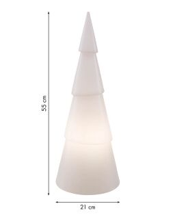 8 Seasons Design Dekoleuchte Shining Tree rund 55 cm weiß