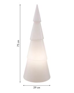 8 Seasons Design Dekoleuchte Shining Tree LED RGB rund 75 cm weiß