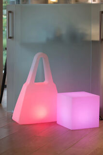 8 Seasons Design Dekoleuchte Shining Bag LED RGB weiß 75 cm