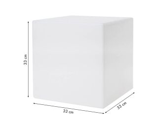8 Seasons Design Shining Cube LED RGB 33 cm weiß
