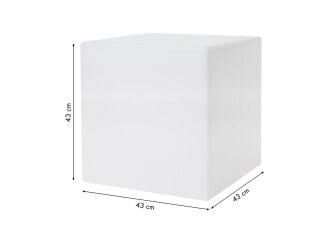 8 Seasons Design Shining Cube LED RGB 43 cm weiß
