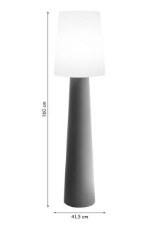 8 Seasons Design Stehleuchte No. 1 LED grau 160 cm