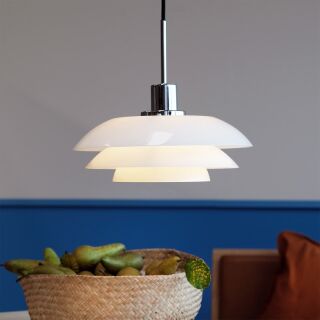Dyberg Larsen DL31 Pendelleuchte opal chrom
