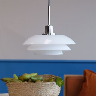 Dyberg Larsen DL31 Pendelleuchte opal chrom