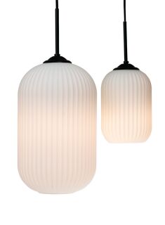 Dyberg Larsen Riflet Pendelleuchte D20 opal schwarz