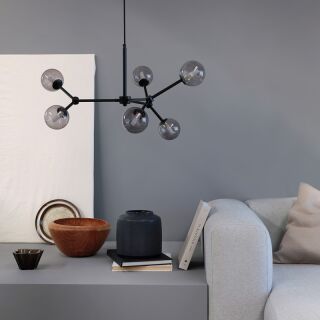 Dyberg Larsen Space Pendelleuchte rauchglas schwarz