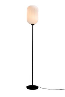 Dyberg Larsen Riflet Stehleuchte opal schwarz