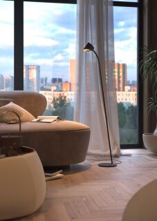 Mantra Stehleuchte Capuccina LED schwarz