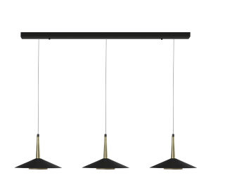 Mantra Pendelleuchte Orion 3 flg. LED schwarz