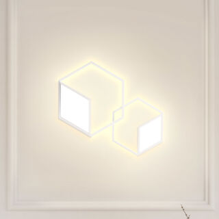 Mantra Wandleuchte Kubick medium LED weiß