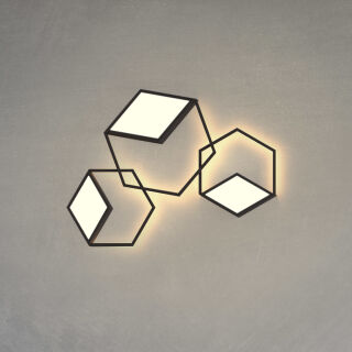 Mantra Wandleuchte Kubick medium LED schwarz