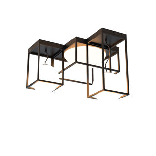 Mantra Deckenleuchte Desigual 3 Module schwarz