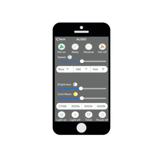 Mantra Himalaya Deckenventilator LED Fernbedienung dimmbar silber