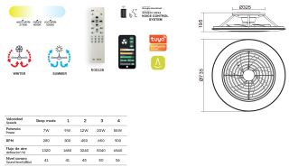 Mantra Alisio XL Deckenventilator LED Fernbedienung dimmbar weiß