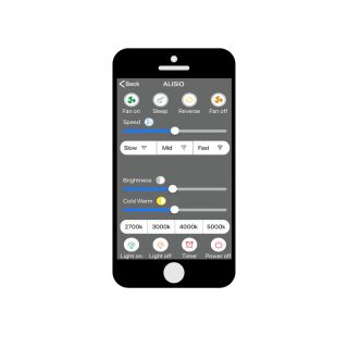 Mantra Alisio XL Deckenventilator LED Fernbedienung dimmbar silber