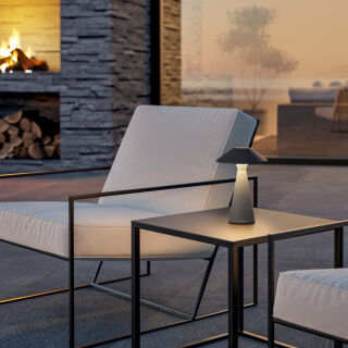 Sompex Move Akku LED Tischleuchte anthrazit höhenverstellbar