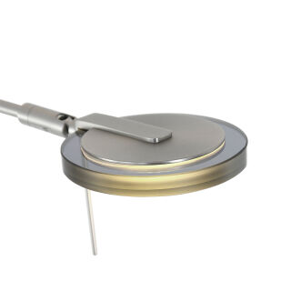 Steinhauer Stehleuchte Turound LED Rauchglas stahl