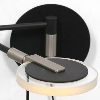 Steinhauer Wandleuchte Turound LED Klarglas schwarz