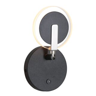 Steinhauer Wandleuchte Turound LED Klarglas schwarz