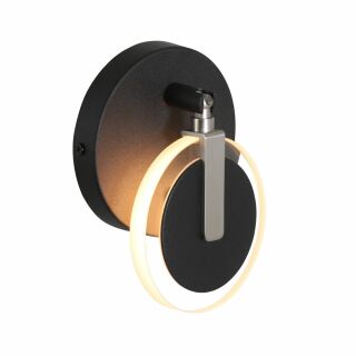 Steinhauer Wandleuchte Turound LED Klarglas schwarz