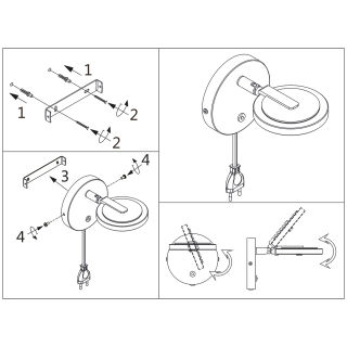 Steinhauer Wandleuchte Turound LED Klarglas stahl
