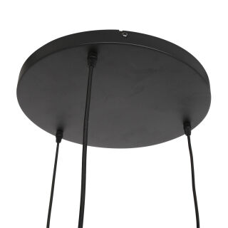 Steinhauer Bollique Pendelleuchte Rauchglas schwarz 3 flammig