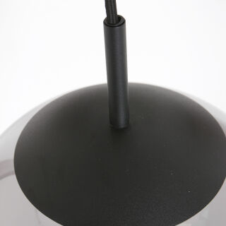 Steinhauer Bollique Pendelleuchte Rauchglas schwarz 3 flammig