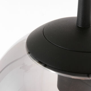 Steinhauer Bollique Stehleuchte Rauchglas schwarz