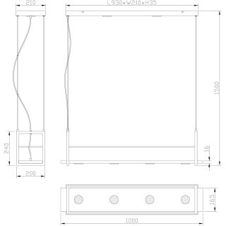 Steinhauer Pendelleuchte Tør LED schwarz