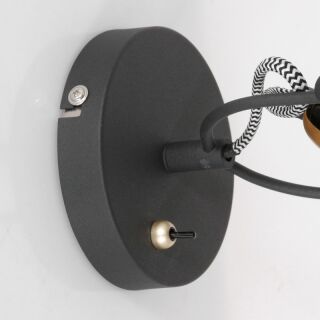 Mexlite Nové Wandleuchte schwarz gold