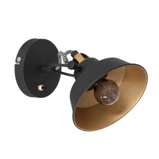Mexlite Nové Wandleuchte schwarz gold