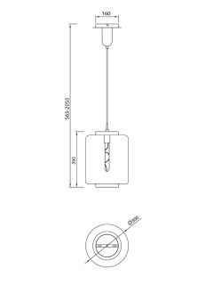 Mantra Jarras Pendelleuchte medium chrom graphite