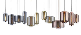 Mantra Jarras Pendelleuchte small chrom graphit