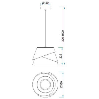 Mantra Alboran Pendelleuchte small weiß