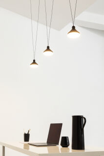 Mantra Sirio Pendelleuchte 3 flg. 24W LED schwarz