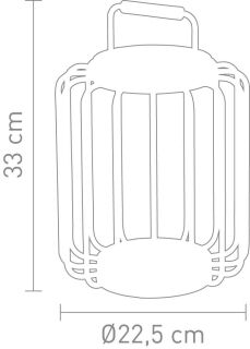 Villeroy & Boch Bangkok Akku Outdoor-Laterne 33 cm weiß