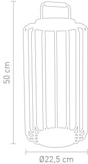 Villeroy & Boch Bangkok Akku Outdoor-Laterne 50 cm weiß