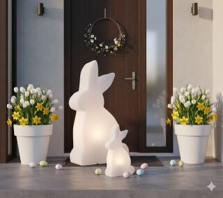 8 Seasons Design Shining Rabbit 70 cm weiß