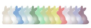 8 Seasons Design Shining Rabbit LED RGB 70 cm weiß