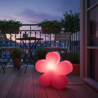 8 Seasons Design Motivleuchte Shining Flower 40 cm pink