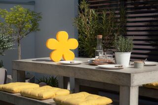 8 Seasons Design Motivleuchte Shining Flower 40 cm gelb