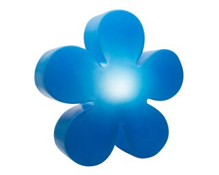 8 Seasons Design Motivleuchte Shining Flower 40 cm blau