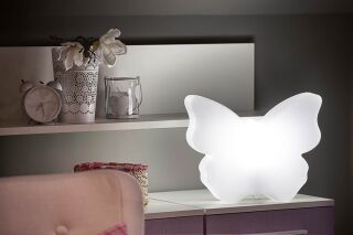 8 Seasons Design Motivleuchte Shining Butterfly 40 cm weiß